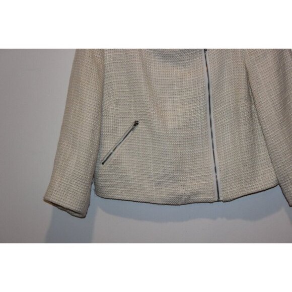 Walter Baker Womens Beige Textured Tweed Jacket Size 6 - Picture 2 of 8